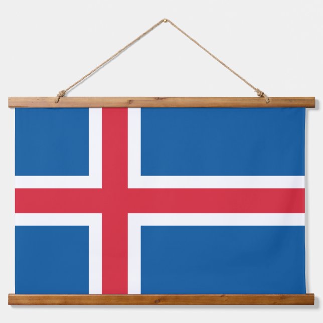 Wall Tapestry with flag of Iceland (Front)