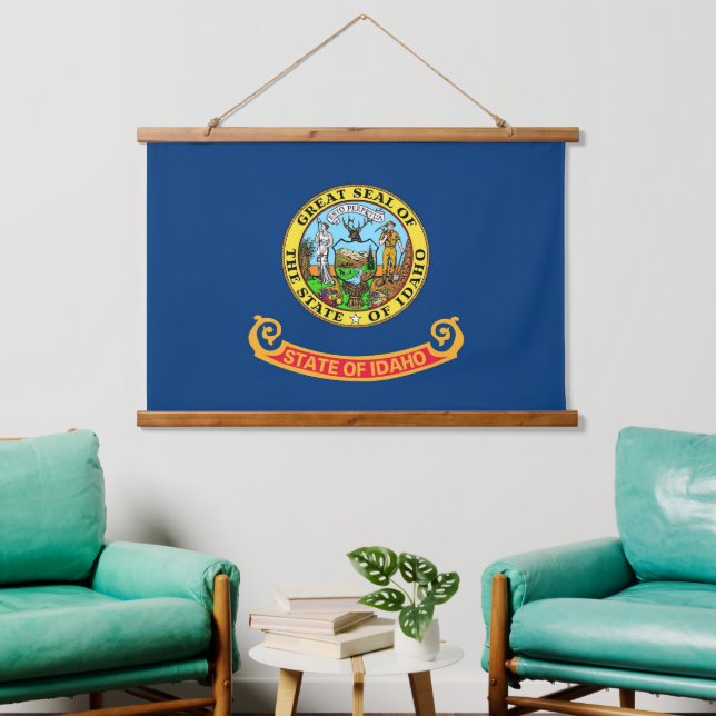 Wall tapestry with flag of Idaho, U.S.A. (Living Room)