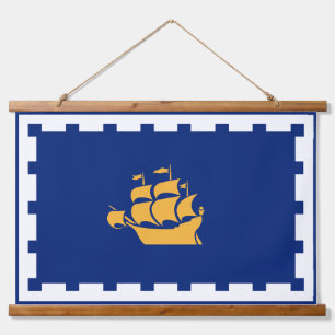 Wall Tapestry with flag of Quebec City, Canada