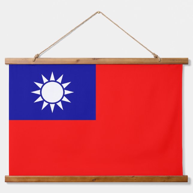 Wall Tapestry with flag of Taiwan (Front)