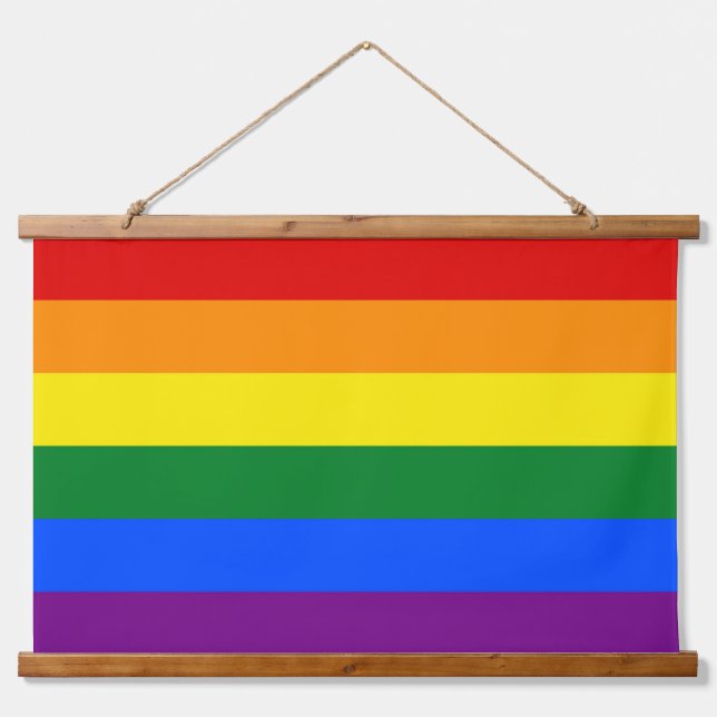 Wall Tapestry with LGBT flag (Front)
