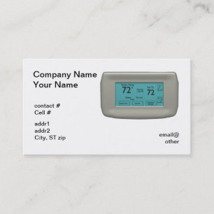 wall thermostat on cool business card
