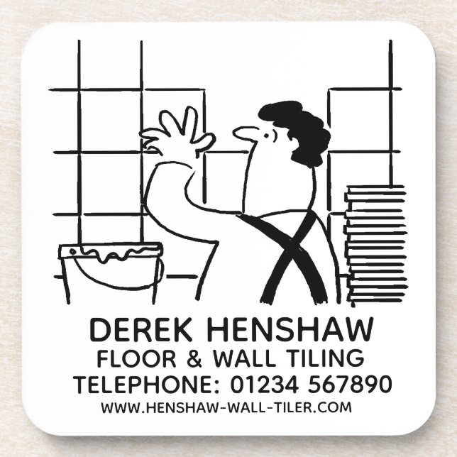 Wall Tiler or Wall Tiling Coaster (Front)