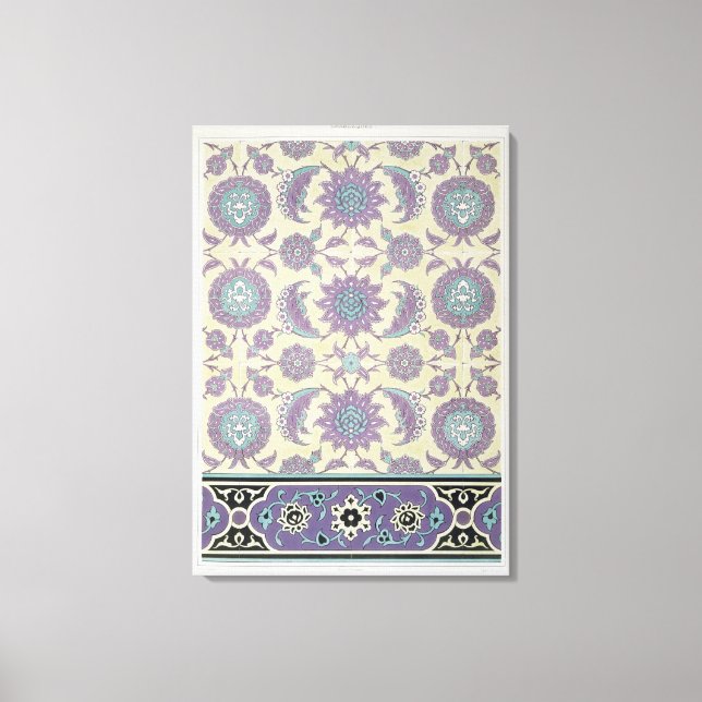 Wall tiles from the Palace of Ismayl-Bey, from 'Ar Canvas Print (Front)