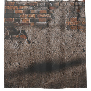 Wall with broken bricks