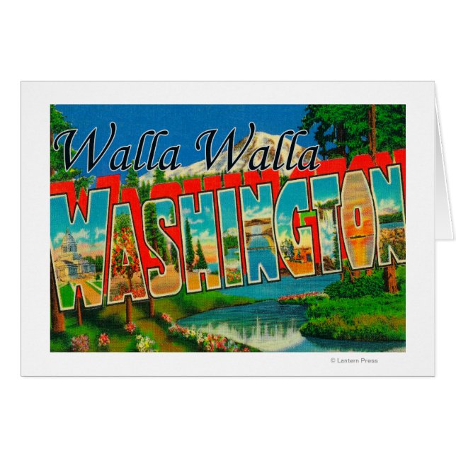 Walla Walla, Washington - Scènes de grandes lettre (Devant horizontal)
