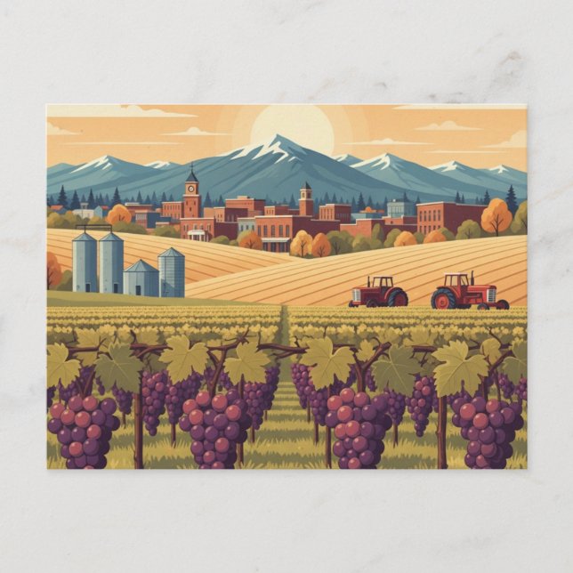 Walla Walla Washington Travel Holiday Postcard (Front)