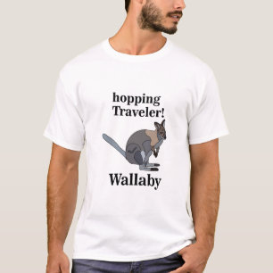 Wallaby Animal Hopping Traveller Wildlife Funny T-Shirt