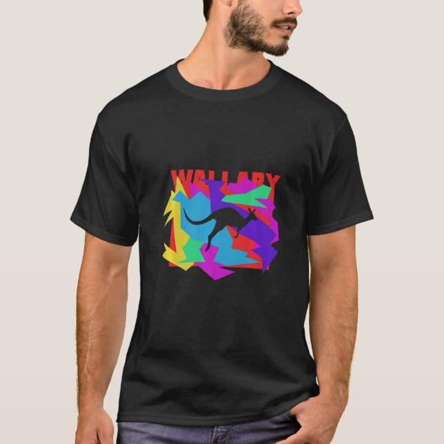Wallaby Animal Mosaik Puzzle T-Shirt (Front)