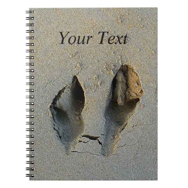 Wallaby Footprints in Sand Notebook (Front)