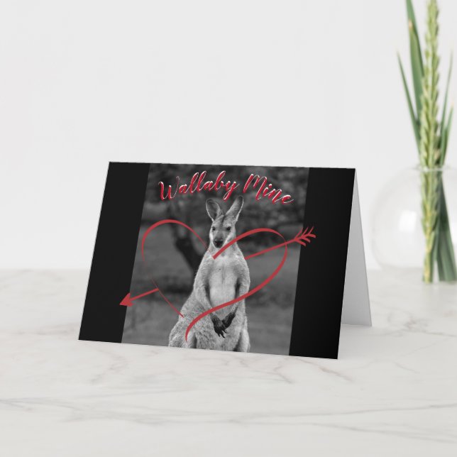 Wallaby Mine Heart Valentine's Day Australia Card (Front)