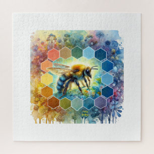 Wallace bee painting 130724AREF109 - Watercolor Jigsaw Puzzle
