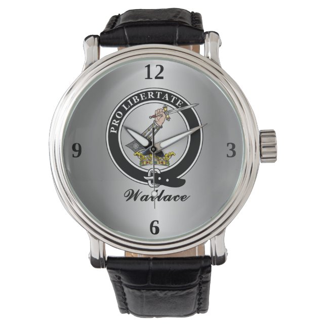 Wallace Clan Badge Personalized Watch (Front)