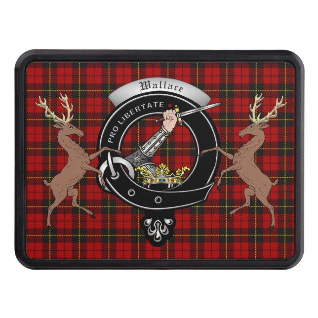Wallace Clan Badge & Tartan Hitch Cover (Front)