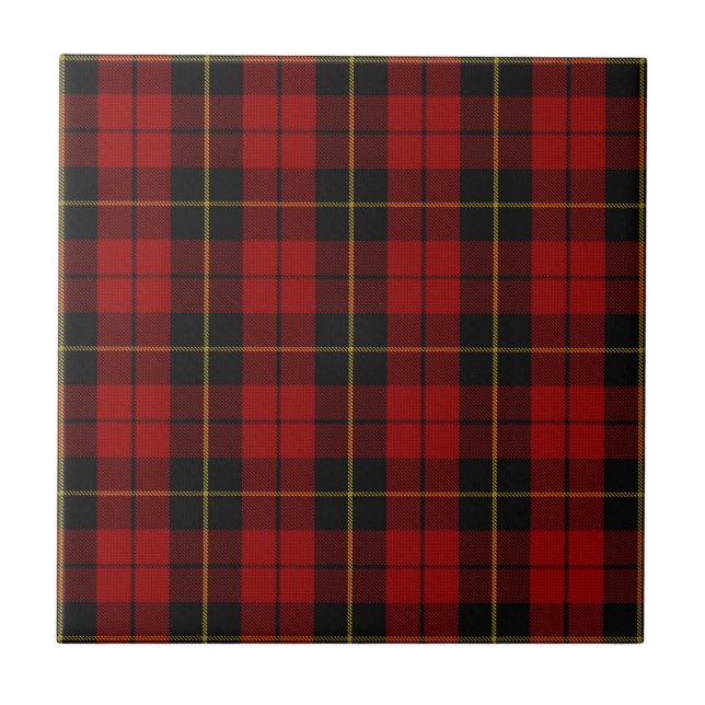 Wallace Clan Hunting Tartan Plaid Pattern Tile (Front)