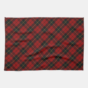 Wallace Clan Scottish Tartan Plaid Pattern Kitchen Towel