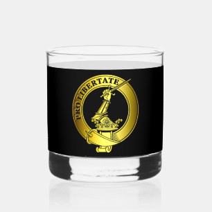 Wallace Gold Clan Badge  Whiskey Glass