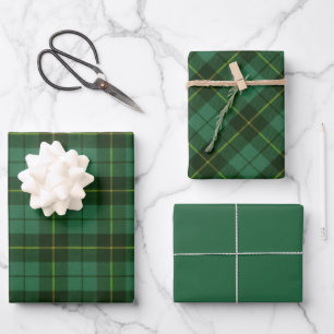 Wallace Green Scottish Clan Tartan  Wrapping Paper Sheet