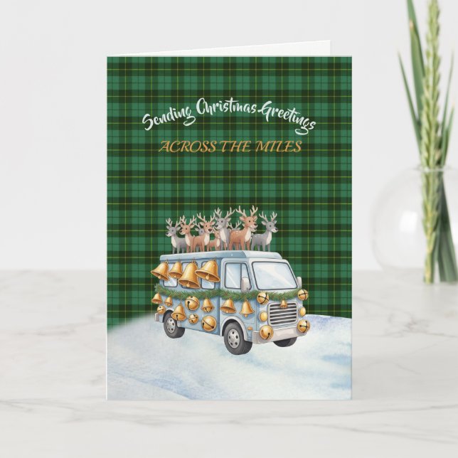 Wallace Hunting Tartan Holiday Card (Front)