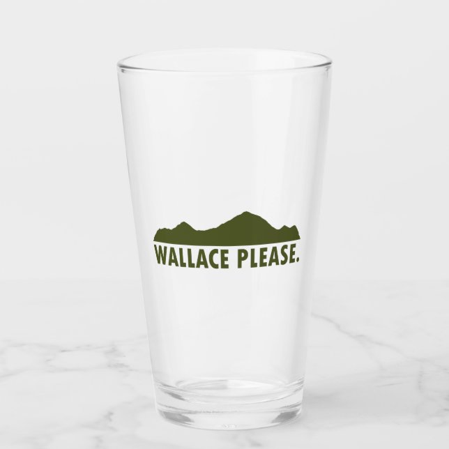 Wallace Idaho Please Glass (Front)