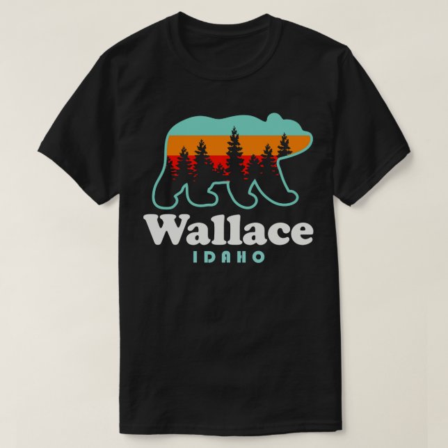Wallace Idaho Vacances Trip Mountains Bear TShirt (Design devant)