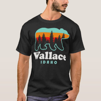 Wallace Idaho Vacances Trip Mountains Bear TShirt