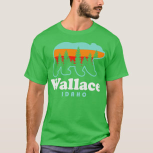 Wallace Idaho Vacation Trip Mountains Bear T-Shirt