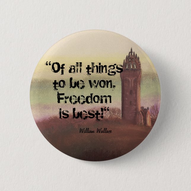 Wallace Monument, Stirling, Scotland 2 Inch Round Button (Front)