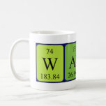 Wallace periodic table name mug<br><div class="desc">Wallace spelled out as W Al La Ce (Tungsten Aluminum Lanthanum Cerium) on a mug for the scientist in you.</div>