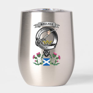 Wallace Personalized Clan Badge & Tartan Bagpipes