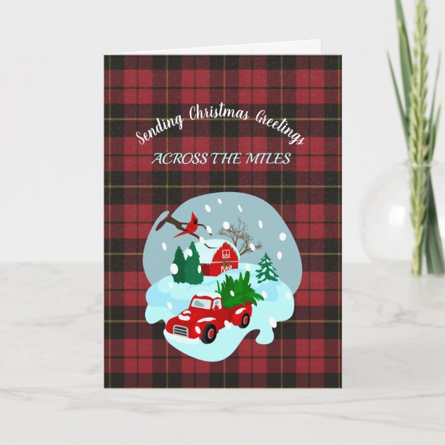 Wallace Red Tartan - Carte de vacances (Devant)