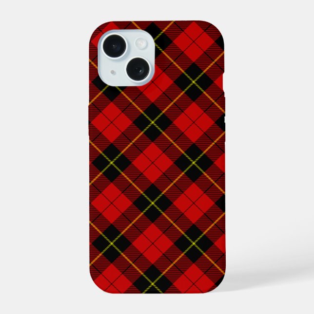 Wallace Red Tartan iPhone 15 Case (Back)