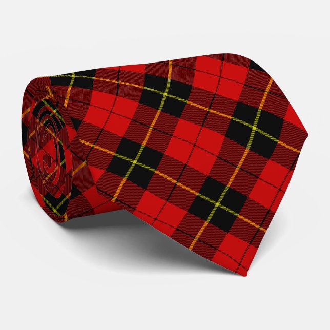 Wallace Red Tartan Tie (Rolled)