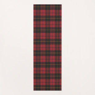Wallace Red Weathered Original Scottish Tartan Yoga Mat