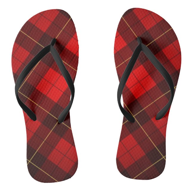 Wallace tartan background flip flops (Footbed)