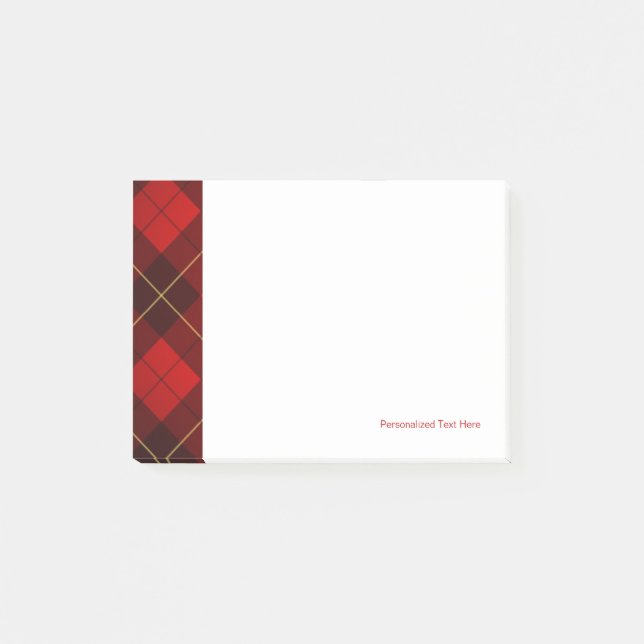 Wallace tartan background post-it notes (Front)