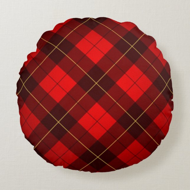 Wallace tartan background round pillow (Front)