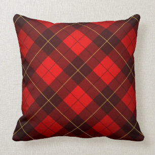 Wallace tartan background throw pillow