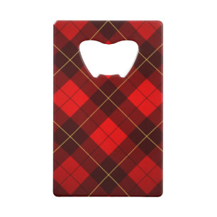 Wallace tartan background wallet bottle opener