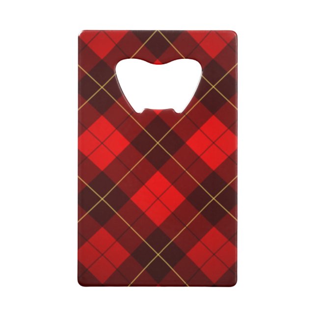 Wallace tartan background wallet bottle opener (Front)