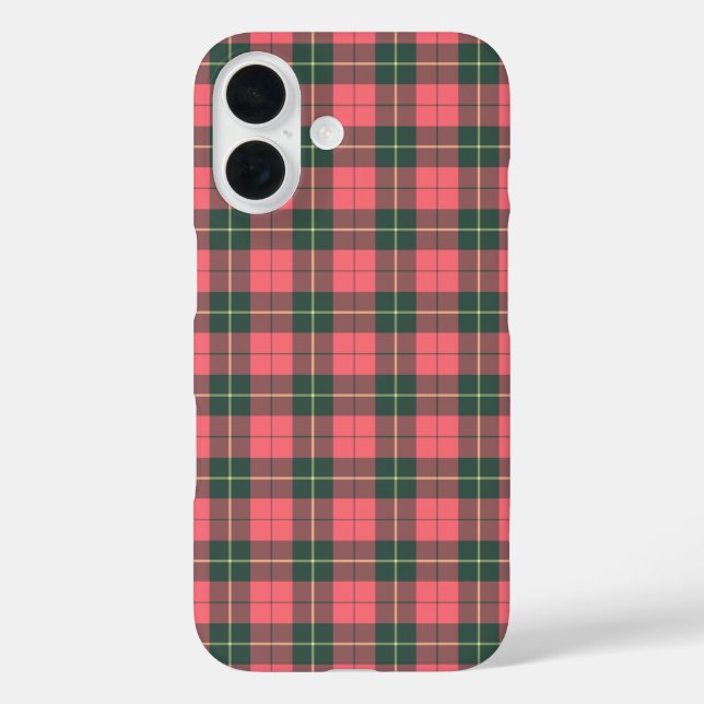 Wallace Tartan Pink and Green Plaid Case-Mate iPhone Case (Back)
