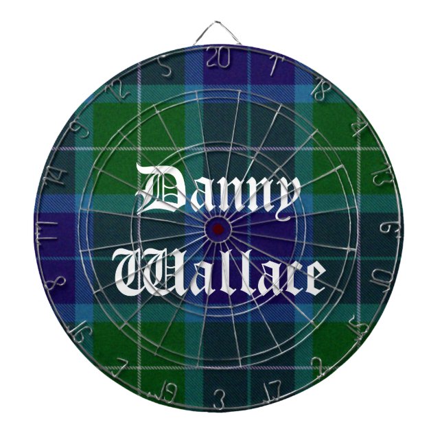 Wallace Tartan Plaid Custom Dart Board (Front)