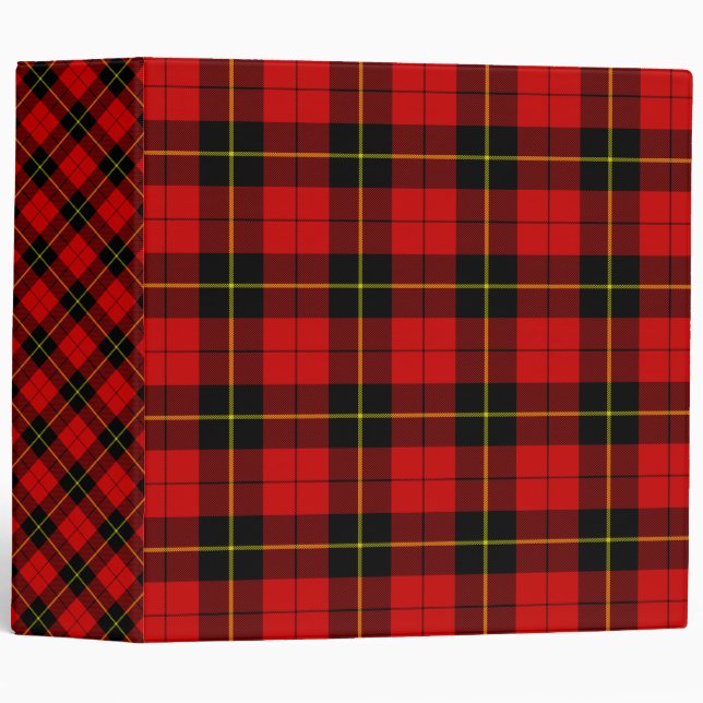 Wallace tartan red black plaid binder (Front/Spine)