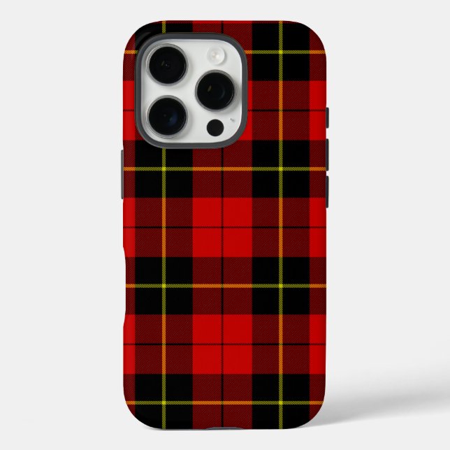 Wallace tartan red black plaid Case-Mate iPhone case (Back)