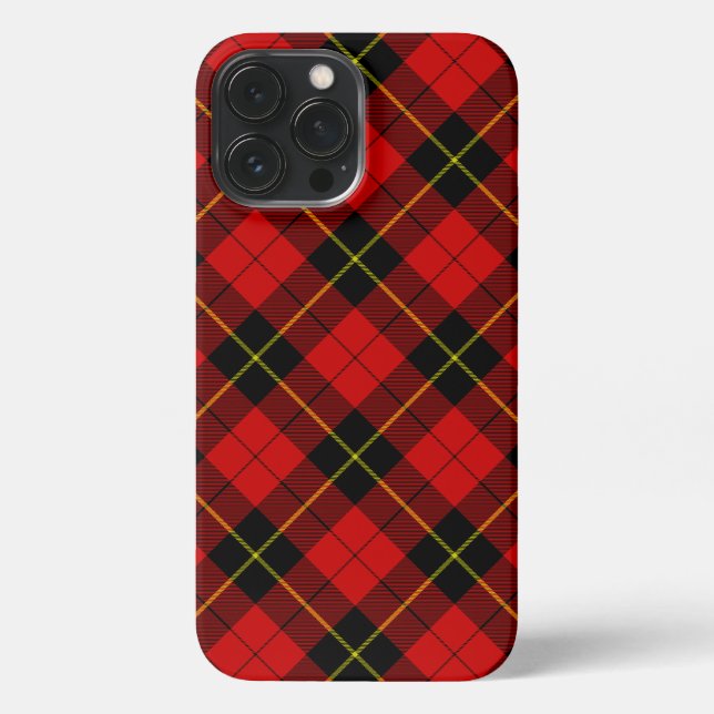 Wallace tartan red black plaid iPhone case (Back)