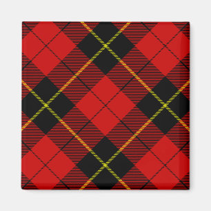Wallace tartan red black plaid magnet