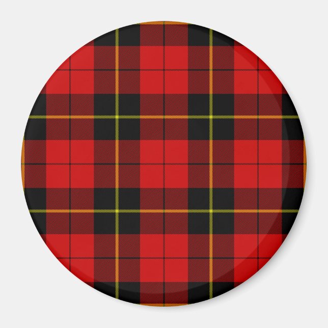 Wallace tartan red black plaid magnet (Front)