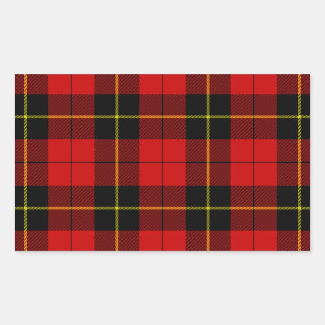 Wallace tartan red black plaid sticker (Front)