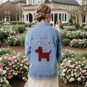 Wallace Tartan Scottie Dog Personalized Denim Jacket