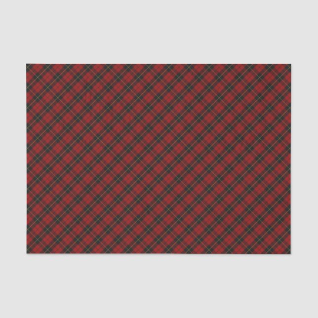 Wallace Tartan Scottish Clan Plaid Tissue Paper (Front)